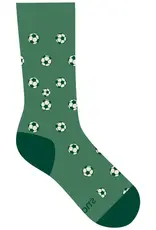 Conscious Step Socks that Support Youth Sports (Green Soccer Balls)