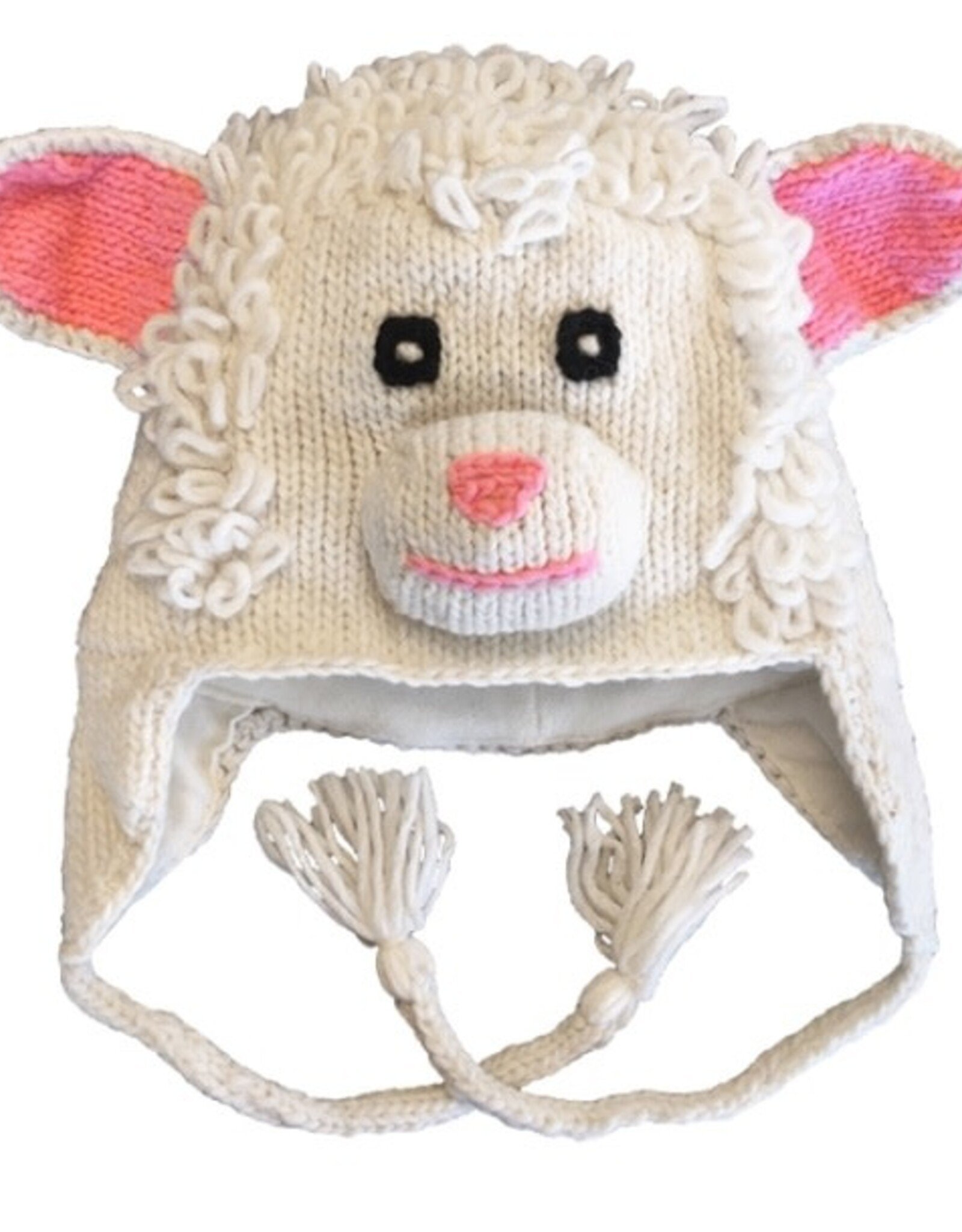 Arts of Ecuador White Lamb Hat - Toddler Size