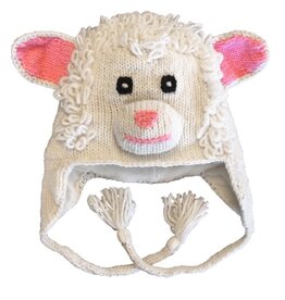 Arts of Ecuador White Lamb Hat - Toddler Size