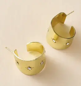 Matr Boomie Sitara Starry Studded Round Hoop Earrings