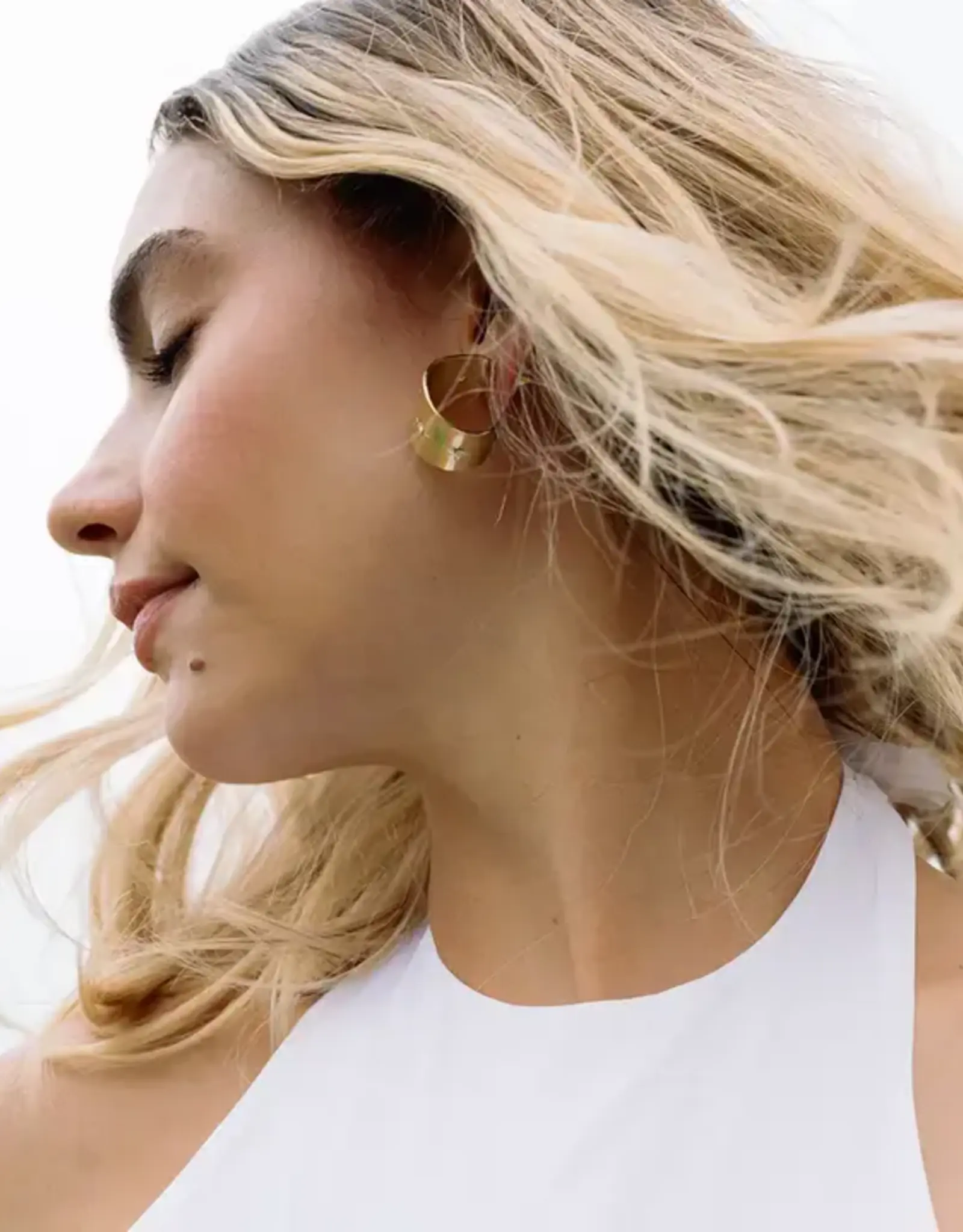 Matr Boomie Sitara Starry Studded Round Hoop Earrings