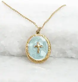 Starfish Project Shine Bright Cross Pendant in Mint