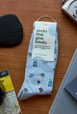 Conscious Step Socks that Give Books (Blue Travel)