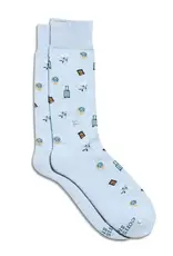 Conscious Step Socks that Give Books (Blue Travel)