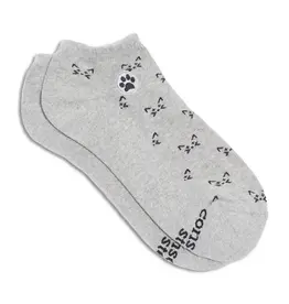 Conscious Step Ankle Socks that Save Cats (Gray Cats)