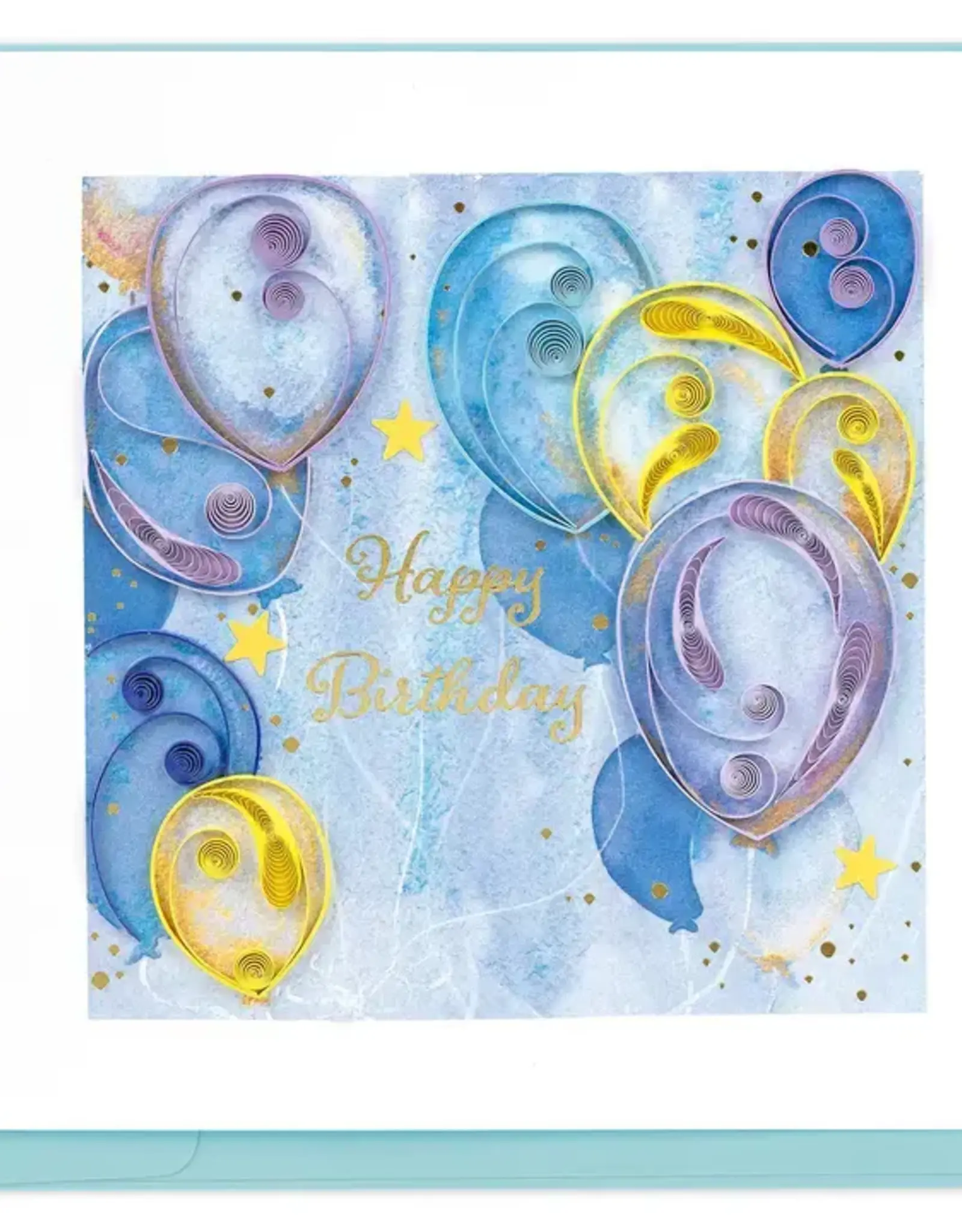 Quilling Card Quilled Balloons & Stars Greeting Card