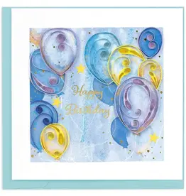 Quilling Card Quilled Balloons & Stars Greeting Card