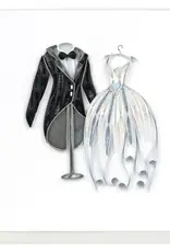 Quilling Card Quilled Wedding Tux & Gown Greeting Card