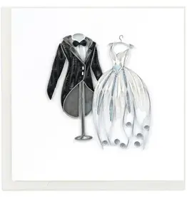 Quilling Card Quilled Wedding Tux & Gown Greeting Card