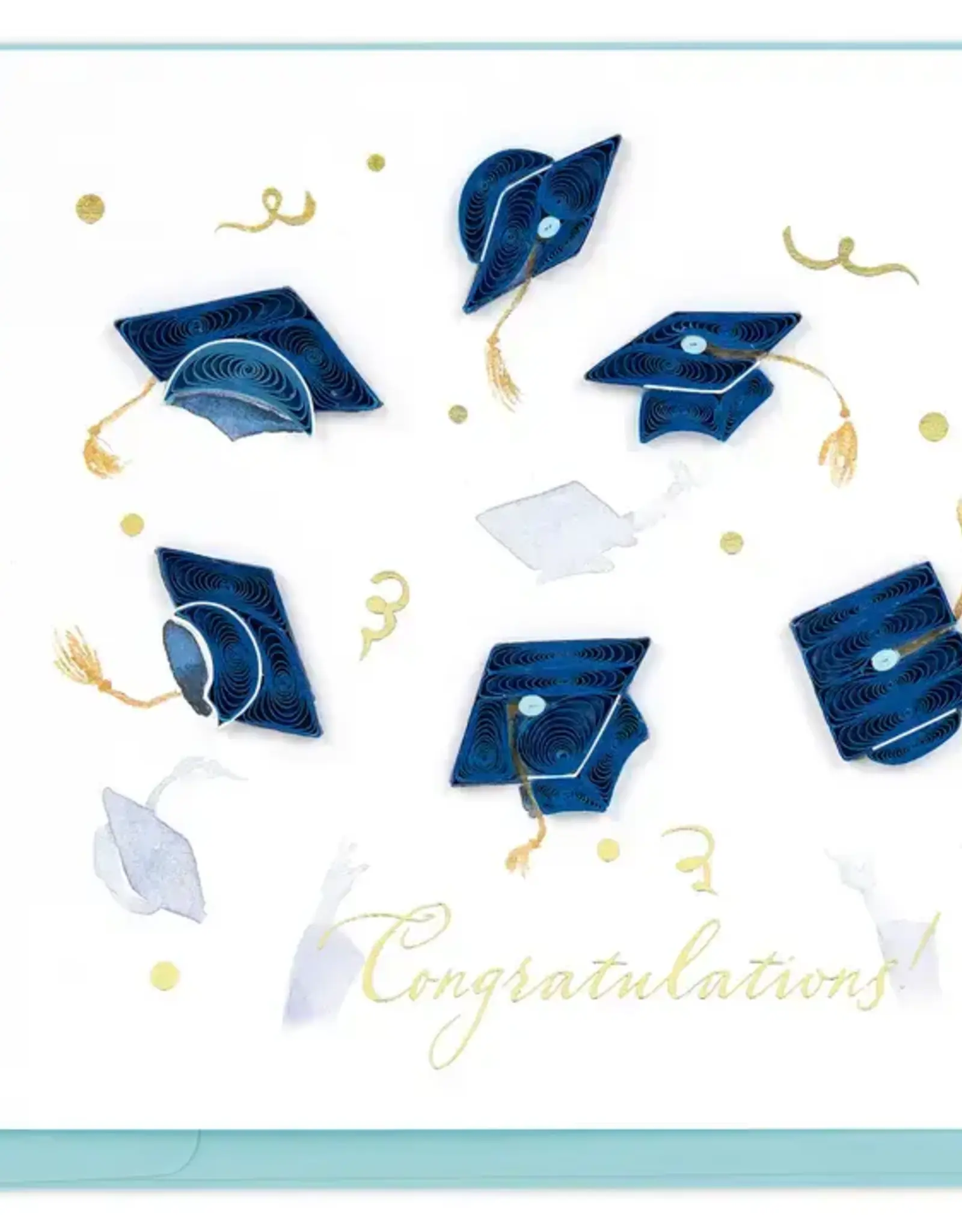 Quilling Card Quilled Congrats Grad Caps Greeting Card