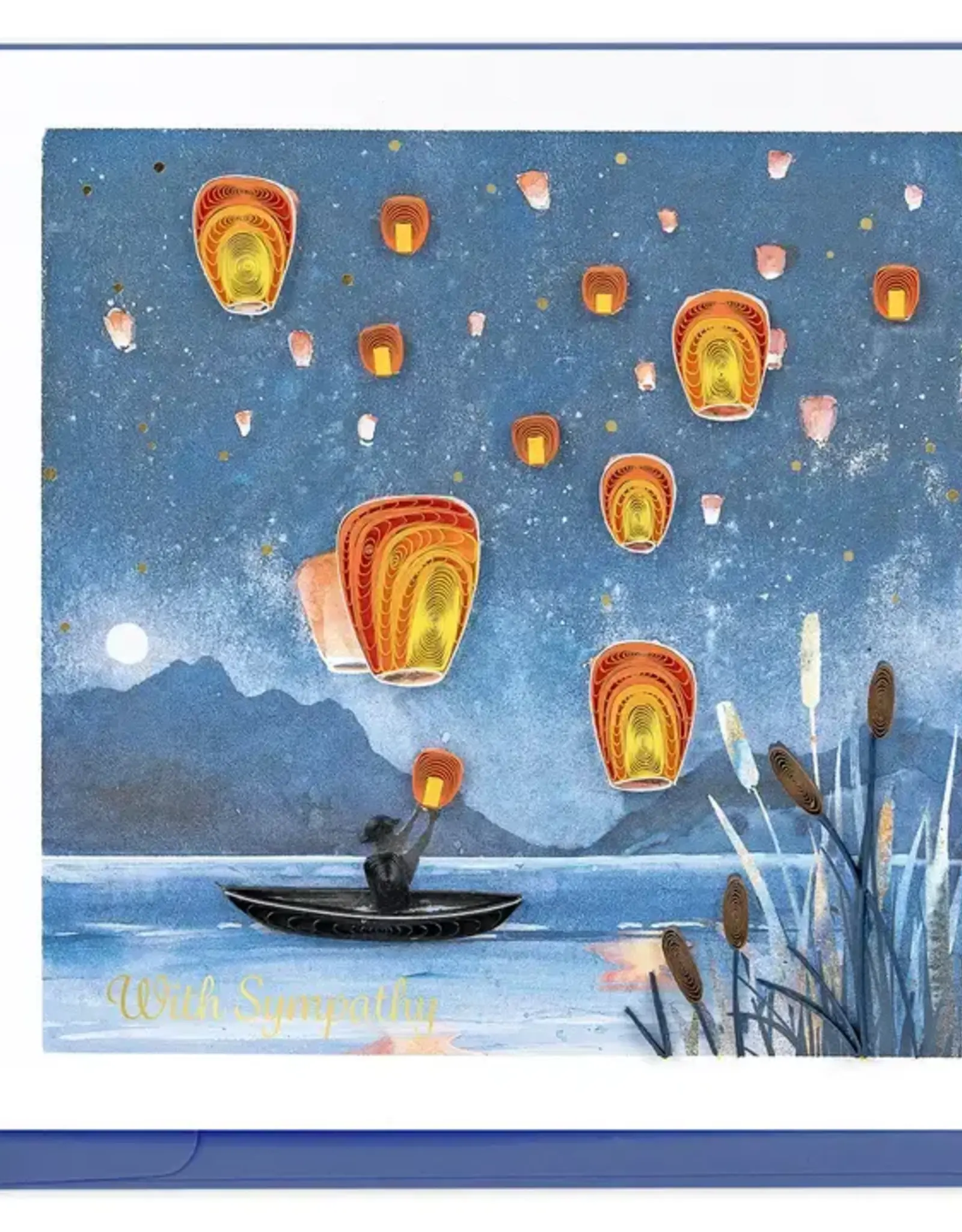 Quilling Card Quilled Sympathy Lanterns Greeting Card
