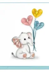 Quilling Card Quilled Baby Elephant Congrats Greeting Card