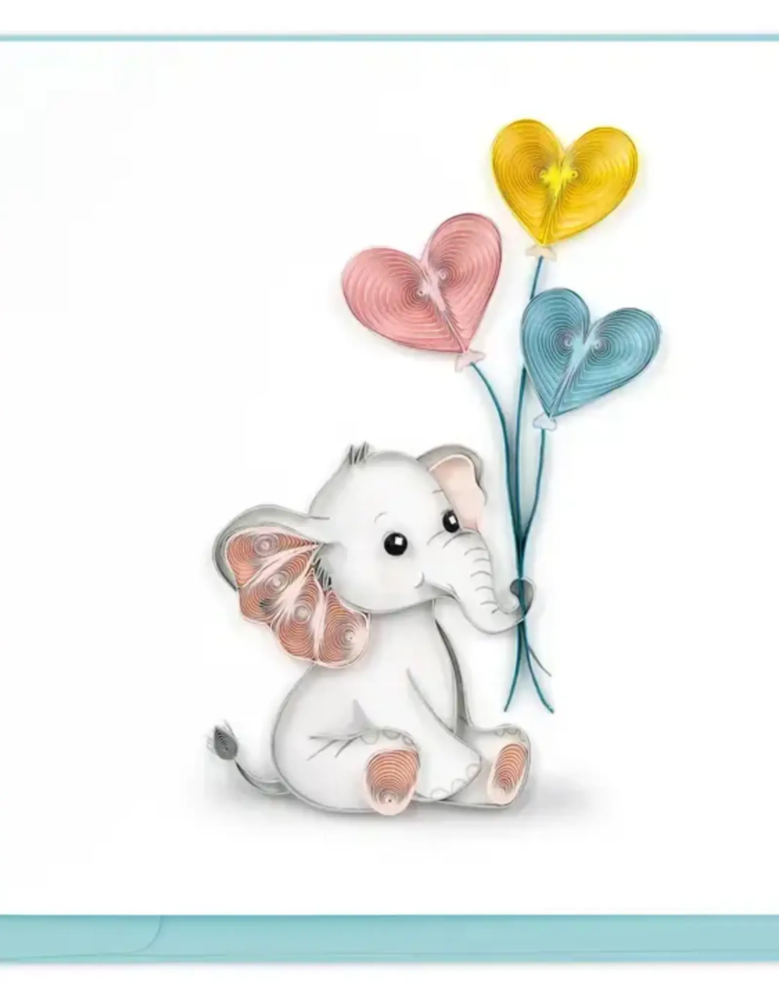 Quilling Card Quilled Baby Elephant Congrats Greeting Card