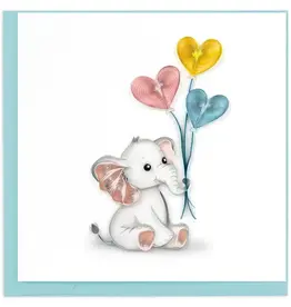 Quilling Card Quilled Baby Elephant Congrats Greeting Card