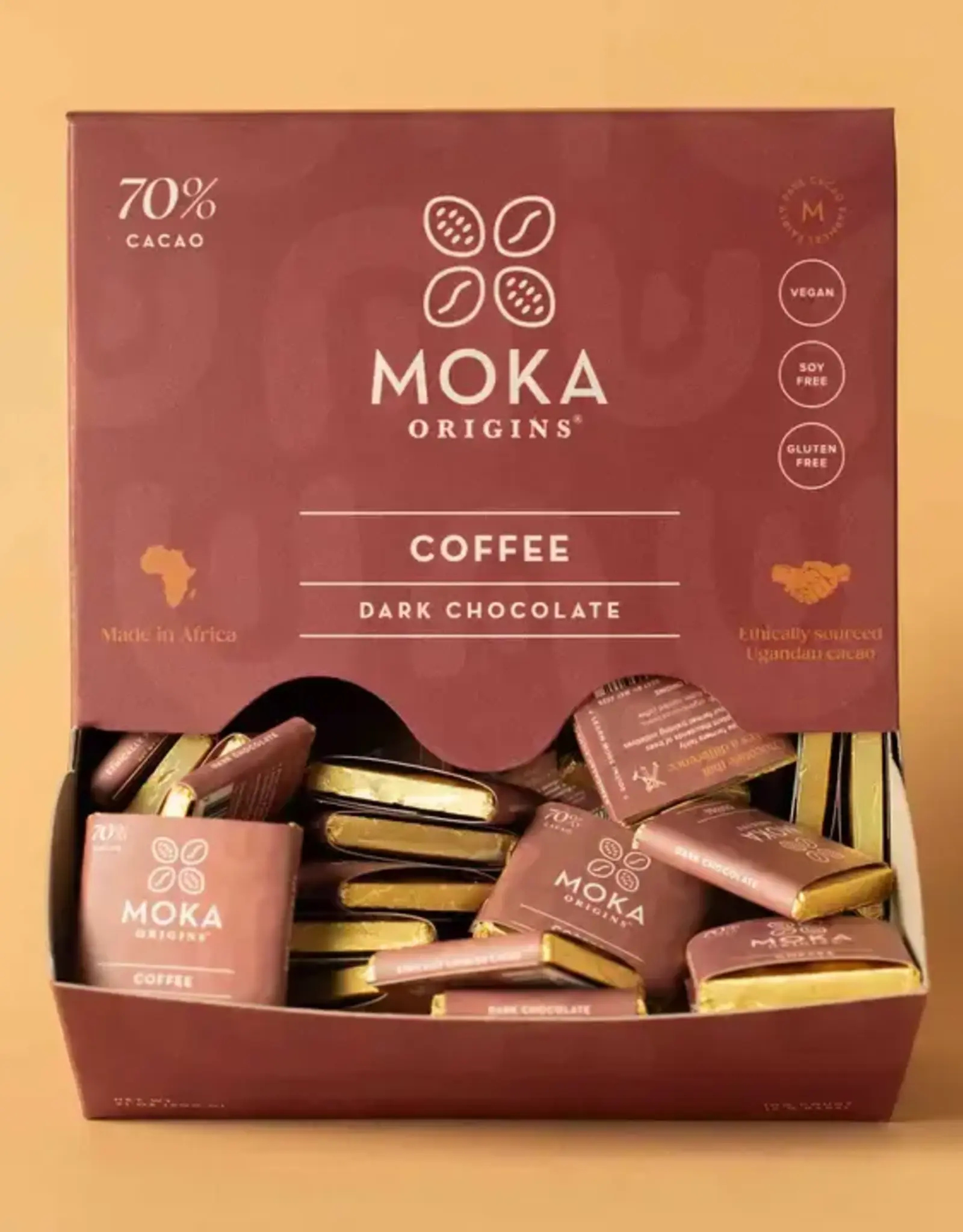 Moka Origins Uganda Coffee Dark Mini Chocolate 70&