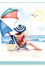 Quilling Card Quilled Beach Lady Greeting Card