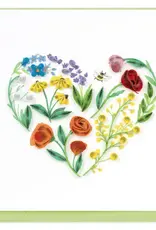 Quilling Card Quilled Garden Heart Greeting Card