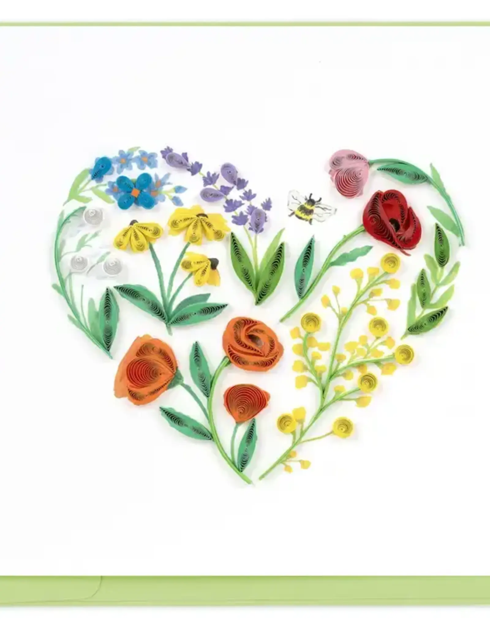 Quilling Card Quilled Garden Heart Greeting Card