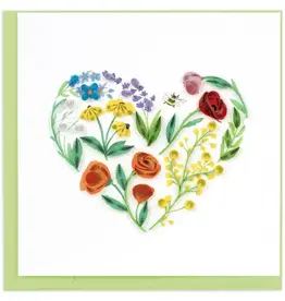 Quilling Card Quilled Garden Heart Greeting Card