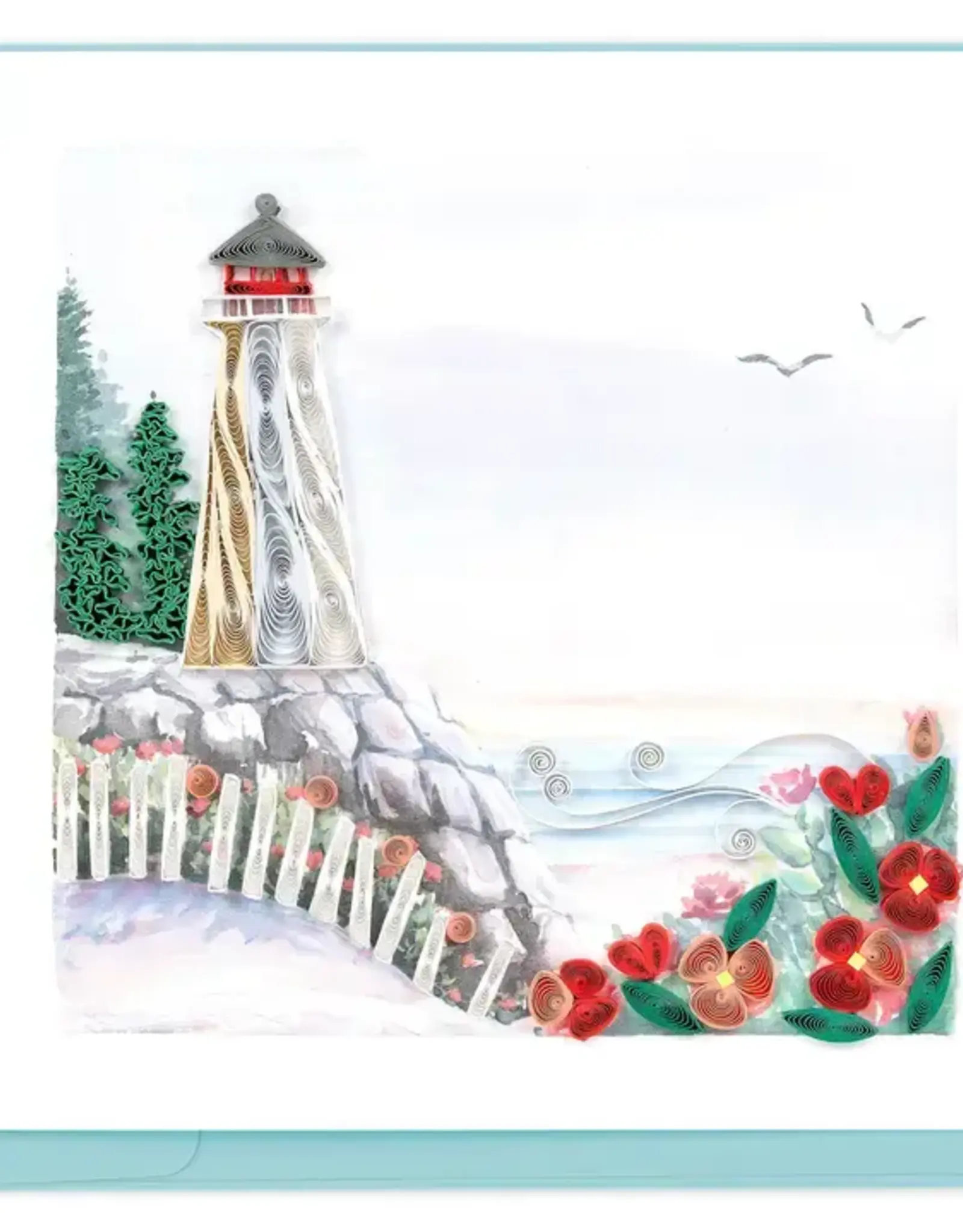 Quilling Card Quilled Lighthouse Cliff Greeting Card