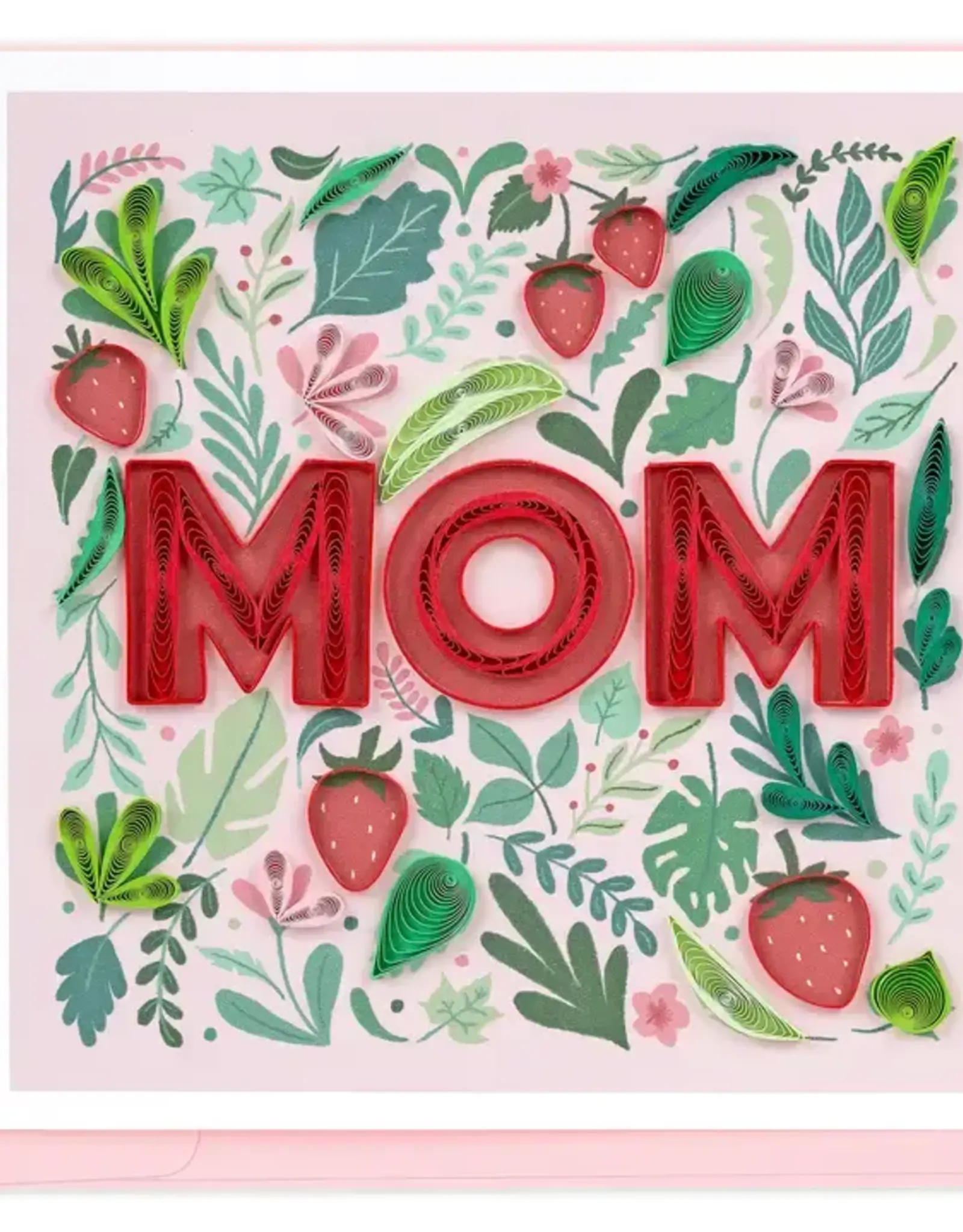 Quilling Card Quilled Strawberry MOM Greeting Card