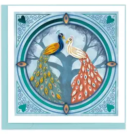 Quilling Card Quilled Peacock Pair Greeting Card