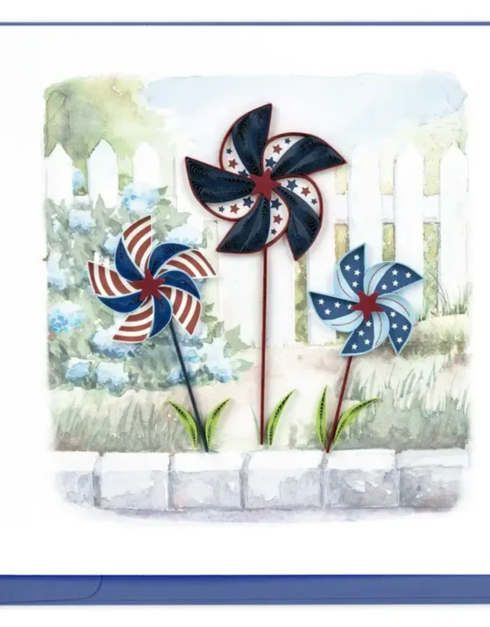 Quilling Card Quilled 4th of July Pinwheels Greeting Card