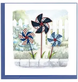 Quilling Card Quilled 4th of July Pinwheels Greeting Card