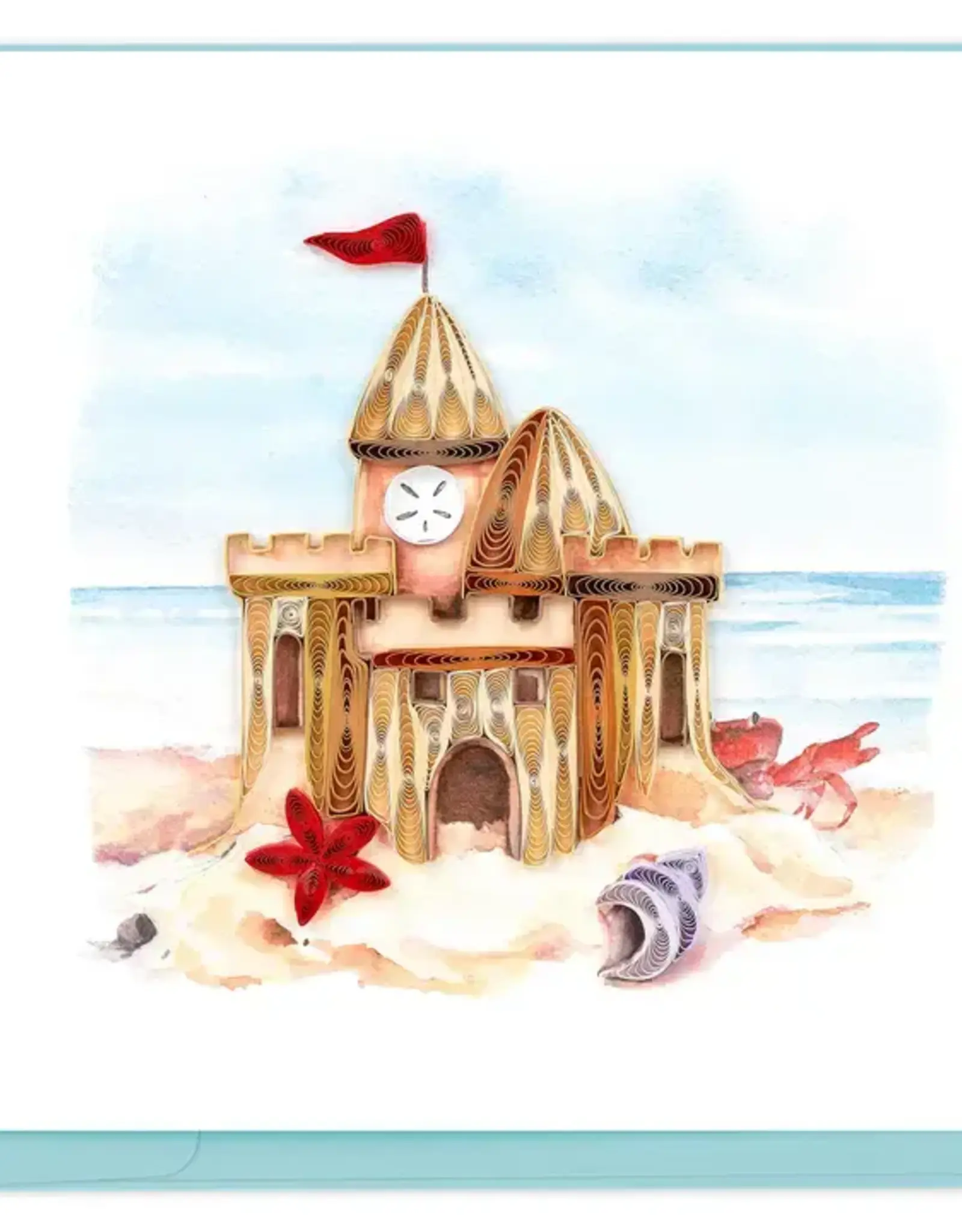 Quilling Card Quilled Sand Castle Greeting Card