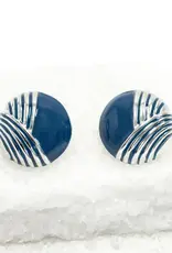 Starfish Project Serenity Wave Earrings in Silver & Cobalt Blue