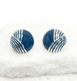 Starfish Project Serenity Wave Earrings in Silver & Cobalt Blue