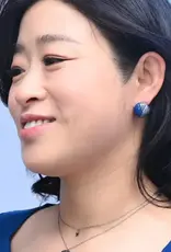 Starfish Project Serenity Wave Earrings in Silver & Cobalt Blue