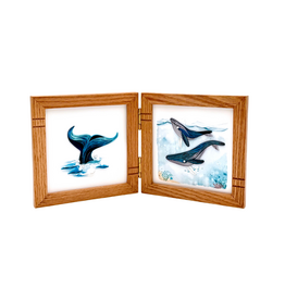 Bunyaad Pakistan Natural Red Oak Striped Duo Frame Hinged