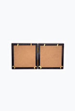 Bunyaad Pakistan 212621 Dark Red Oak Wood Duo Frame Hinged