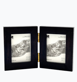 Bunyaad Pakistan Dark Red Oak Wood Frame - Gift Enclosure Duo Hinged