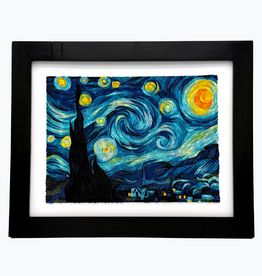 Quilling Card Quilled Starry Night, Van Gogh Wall Art (15 in. X 11in) w/ Frame