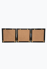 Bunyaad Pakistan Dark Red Oak Wood Trio Frame Hinged