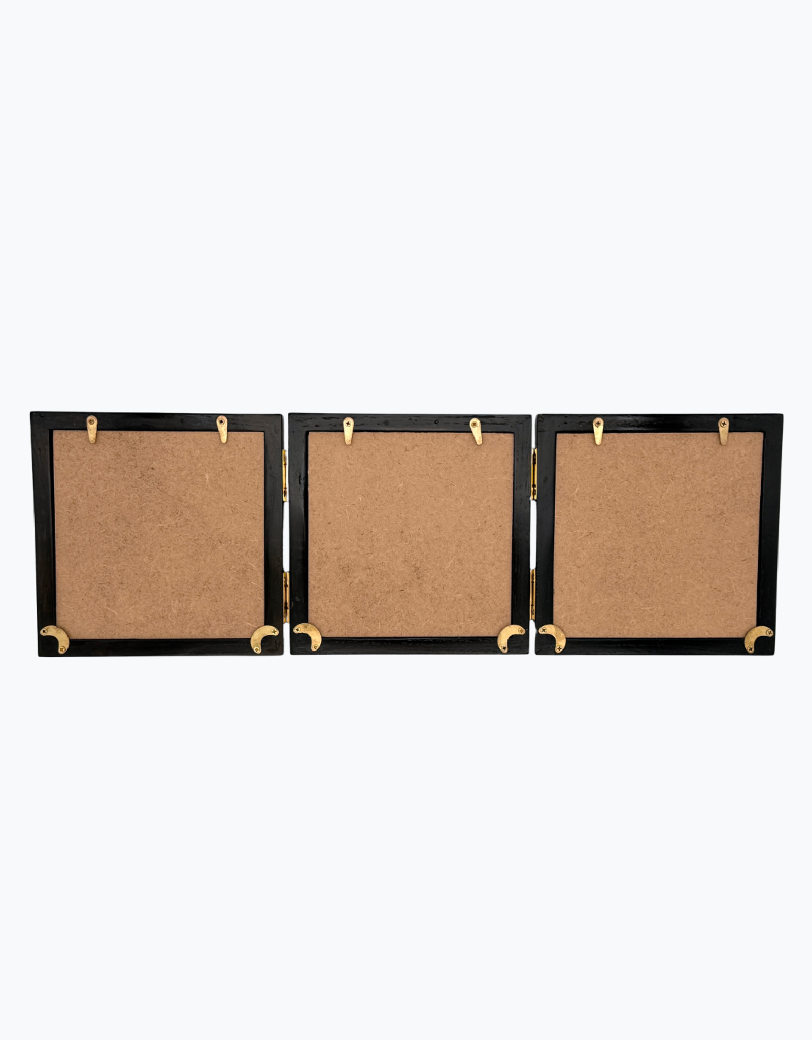 Bunyaad Pakistan Dark Red Oak Wood Trio Frame Hinged