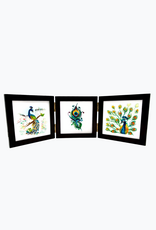 Bunyaad Pakistan 212421 Dark Red Oak Wood Trio Frame Hinged