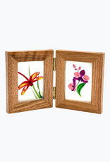 Bunyaad Pakistan 213122 Natural Red Oak Wood Frame - Gift Enclosure Duo Hinged