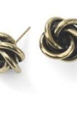 Fair Anita Twisted Knot Studs Earrings - Brass