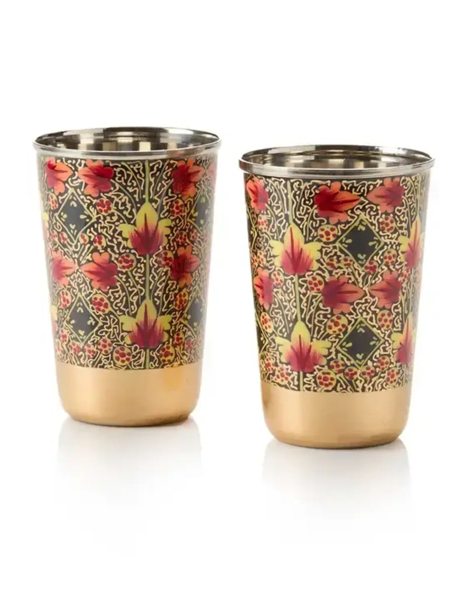 Serrv Gilded Foliage Steel Cup