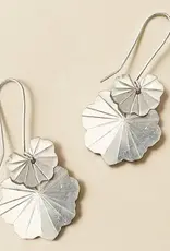 Matr Boomie Sayuri Ginkgo Leaf Silver Dangle Earrings