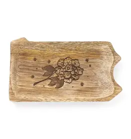 Matr Boomie Pennsylvania State Mountain Laurel Trinket Dish - Mango Wood
