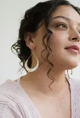 Matr Boomie Rajani Crescent Mother of Pearl Earrings