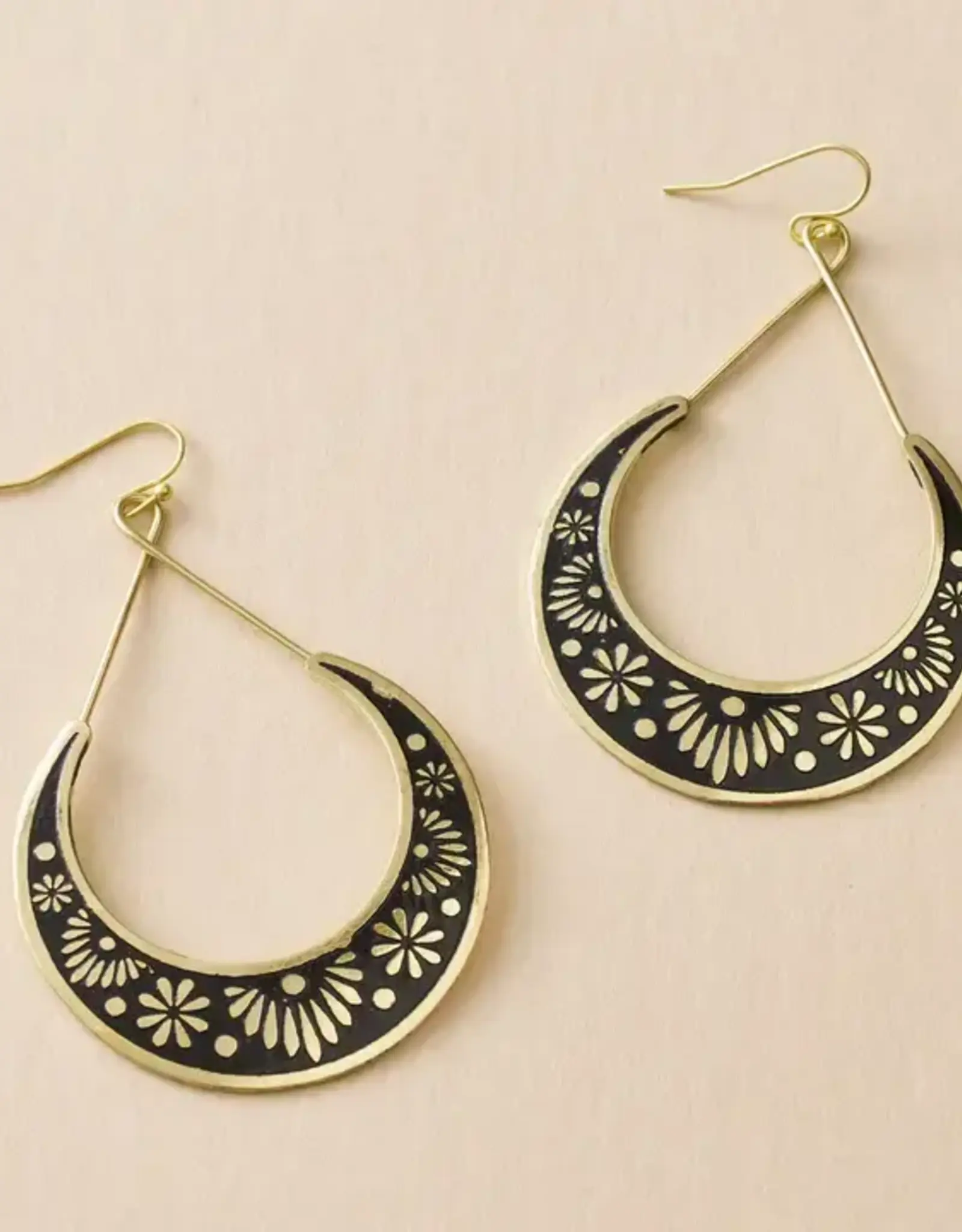 Matr Boomie Nisha Crescent Moon Hoop Earrings