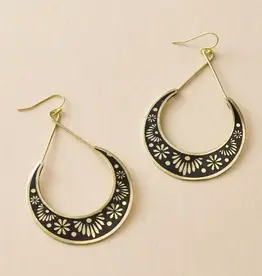 Matr Boomie Nisha Crescent Moon Hoop Earrings