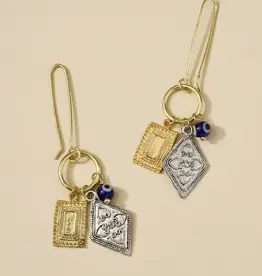 Matr Boomie Drishti Evil Eye Drop Charm Earrings