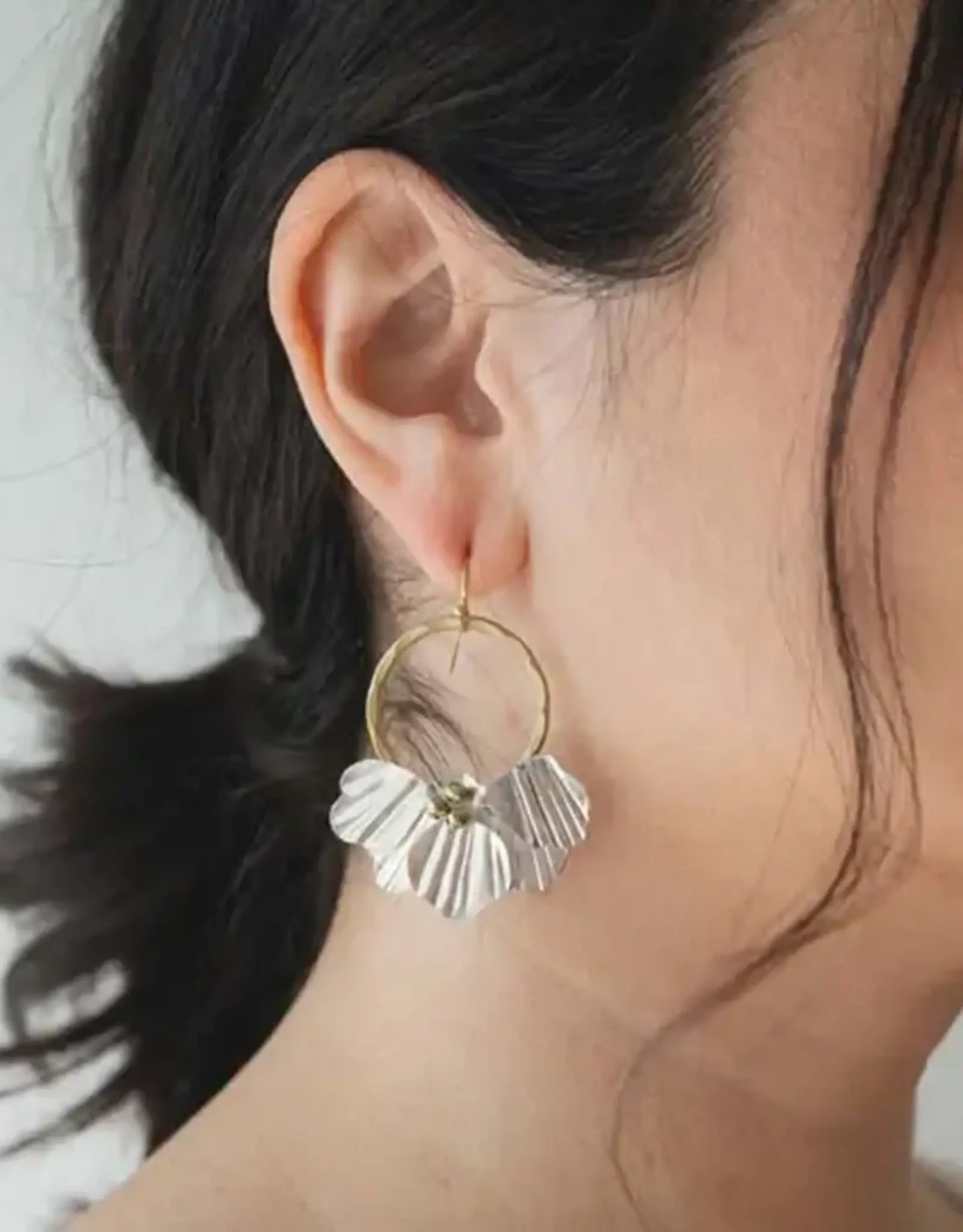 Matr Boomie Sayuri Petal Hoop Earrings