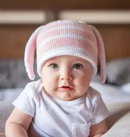 Melange Collection Hat With Bunny Ears - Pink